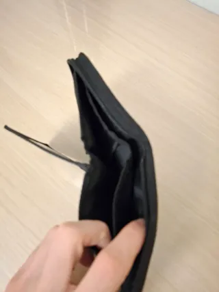 Portafoglio Caterpillar nero e grigio con cerniera