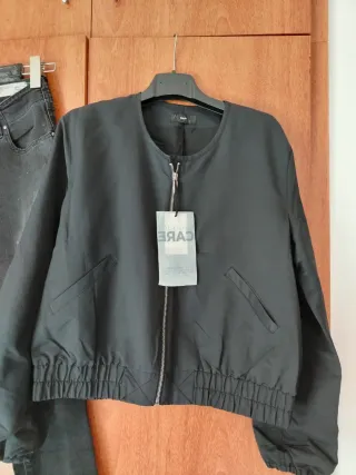 Chaqueta Bomber Negra Talla M