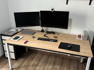 Mesa de estudio madera y metal medidas 160 x 80