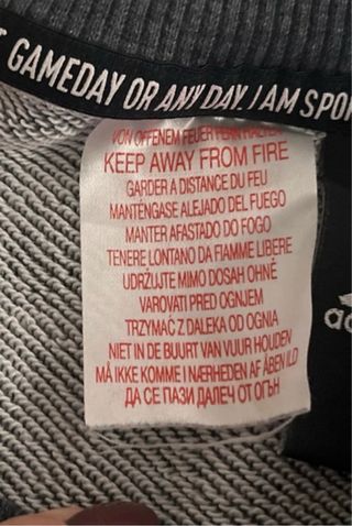 Felpa Adidas Grigia Logo Verde 15/16 Anni