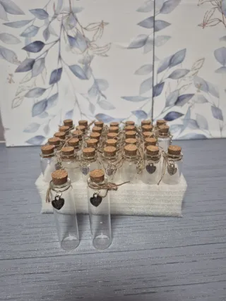 35 Botellitas de Cristal con Corcho