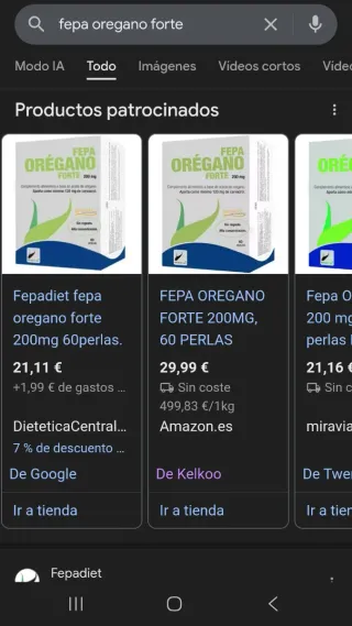 Fepa Orégano Forte 200 mg - 60 Perlas