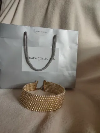 Gargantilla Kihara Collection perlas doradas