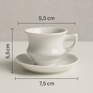 Conjunto Mini Chávenas Vintage Porcelana