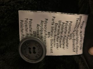 Pelliccia S.Oliver Nera Tg. 44 IT