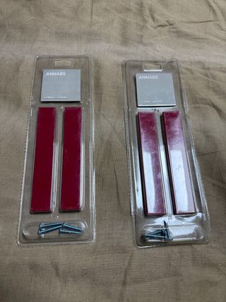 Tiradores ANNARS Rojo/Plata (2uds)