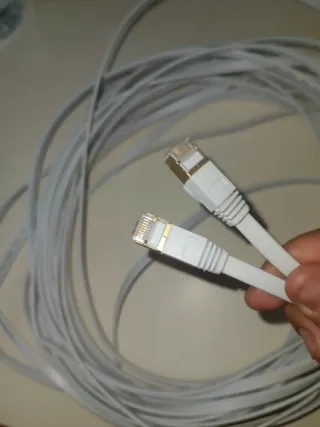 Cable de Red Plano Blanco categoría 7