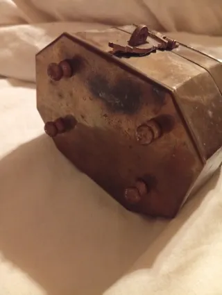 Coppia scatole antiche in ottone