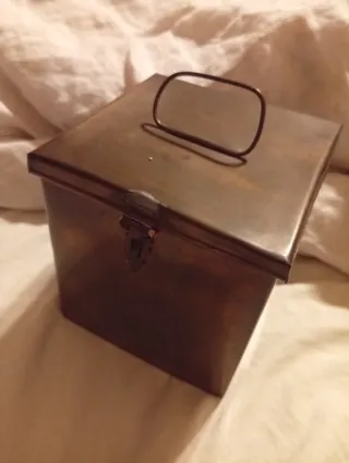 Coppia scatole antiche in ottone