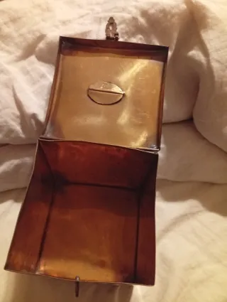 Coppia scatole antiche in ottone