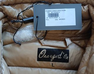 Piumino Orange D'or lungo in vera piuma d' oca