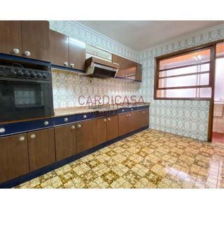 Muebles de cocina madera y azul