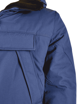 Chaquetón de hombre azul y marrón
