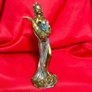 60 cm. Figura Diosa Fortuna Cornucopia Monedas