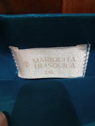 Falda agua marina satén drapeada,