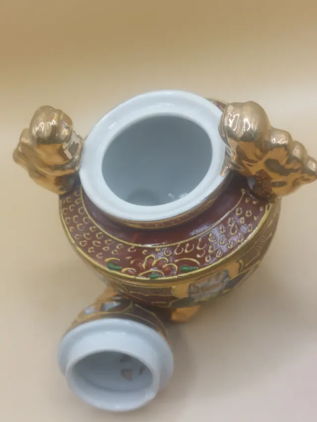 Incensarios Satsuma Vintage Trípode Moriage-varios