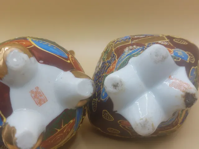 Incensarios Satsuma Vintage Trípode Moriage-varios