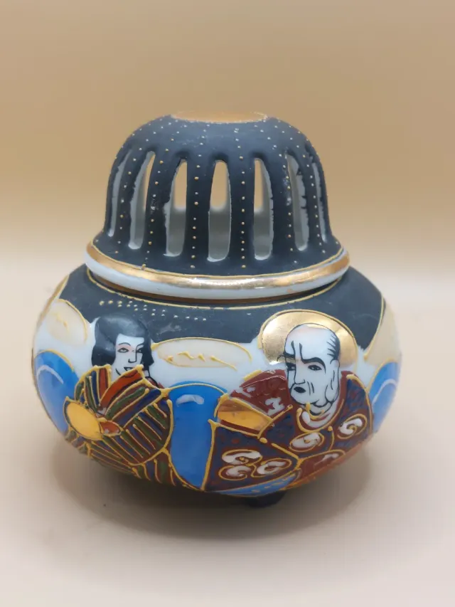 Incensarios Satsuma Vintage Trípode Moriage-varios