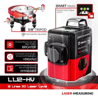 Nivel Láser 3D 12 Líneas Exterior