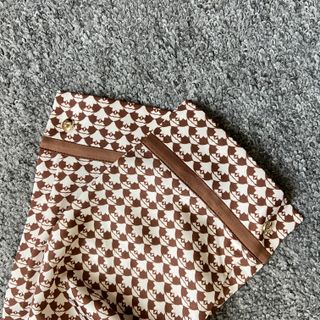 Blusa pata de gallo marrón y blanco