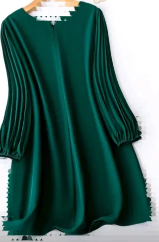 Vestido verde corte evase talla 46/48