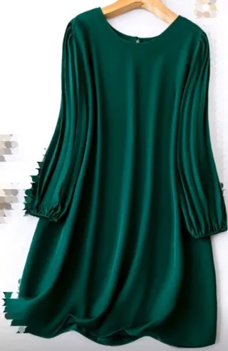 Vestido verde corte evase talla 46/48