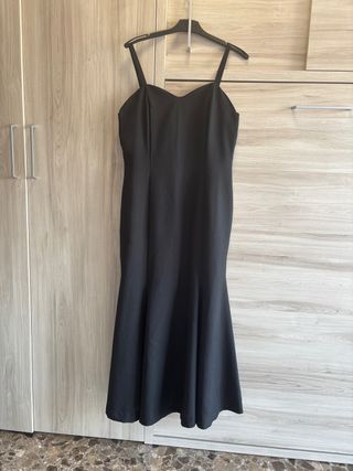 Vestido largo negro tirantes