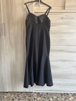 Vestido largo negro tirantes