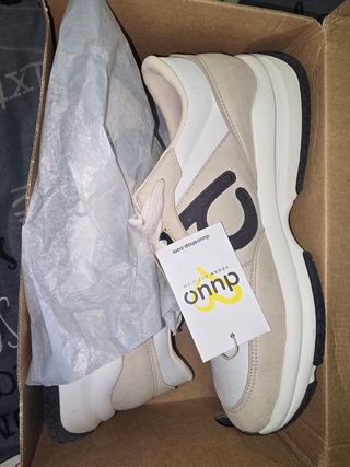 Zapatillas Duuo Veganas Beige/Blanco Nuevas