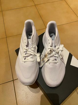 Scarpe running Adidas uomo 43 1/3 bianche nuovo
