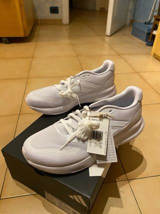 Scarpe running Adidas uomo 43 1/3 bianche nuovo