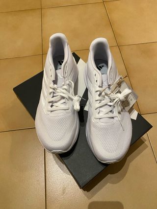 Scarpe running Adidas uomo 43 1/3 bianche nuovo
