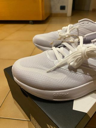 Scarpe running Adidas uomo 43 1/3 bianche nuovo