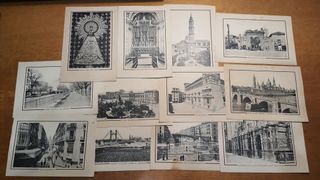 Colección 12 Láminas Zaragoza Principios S.XX