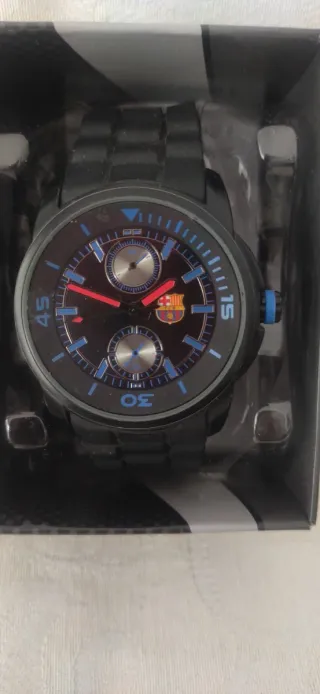 Reloj FC Barcelona Negro y Azul