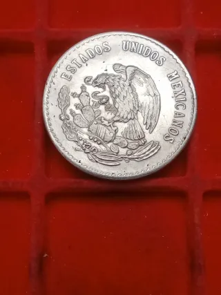 Messico 5 Cinco Pesos 1947 Splendido Restrike.