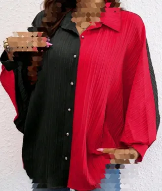 Camisa negra y roja talla 46/48