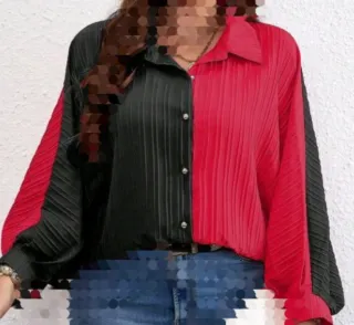 Camisa negra y roja talla 46/48