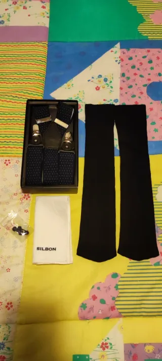 Tirantes de Silbon de puntos azul