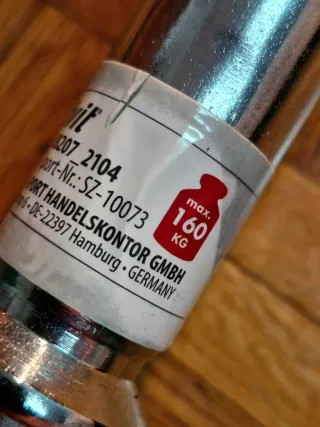 Barra de pesas curva cromada