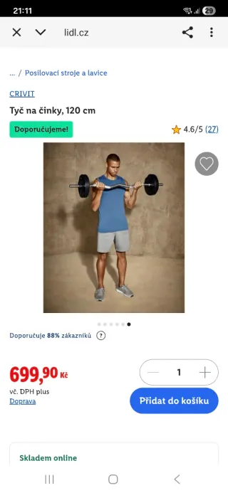 Barra de pesas curva cromada