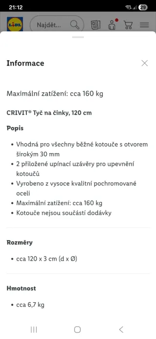 Barra de pesas curva cromada