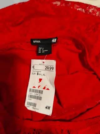 Vestido de encaje rojo nuevo con etiqueta