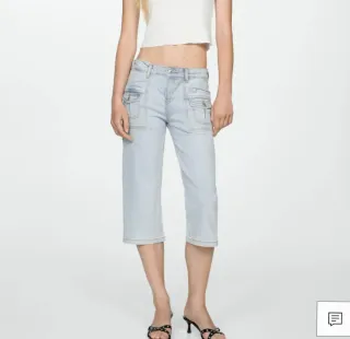 Vaqueros bermudas anchos