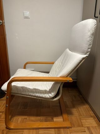 Sillón Poang blanco madera