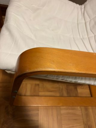 Sillón Poang blanco madera