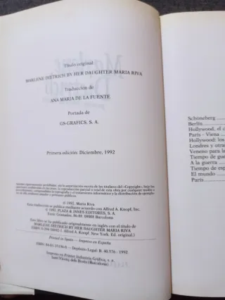 Marlene Dietrich Por Su Hija Maria Riva