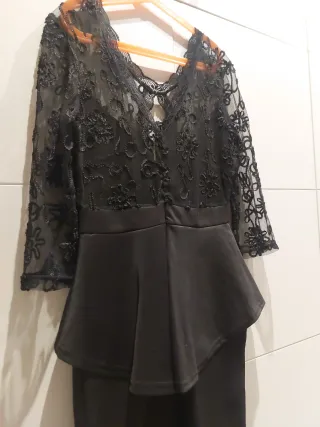 Vestido fiesta negro talla S