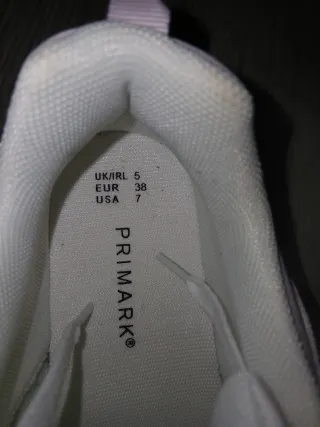 Zapatillas Primark Rosa y Blanco Tamño 38