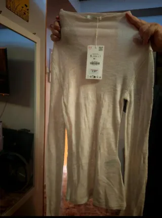 Jersey Zara crema talla S